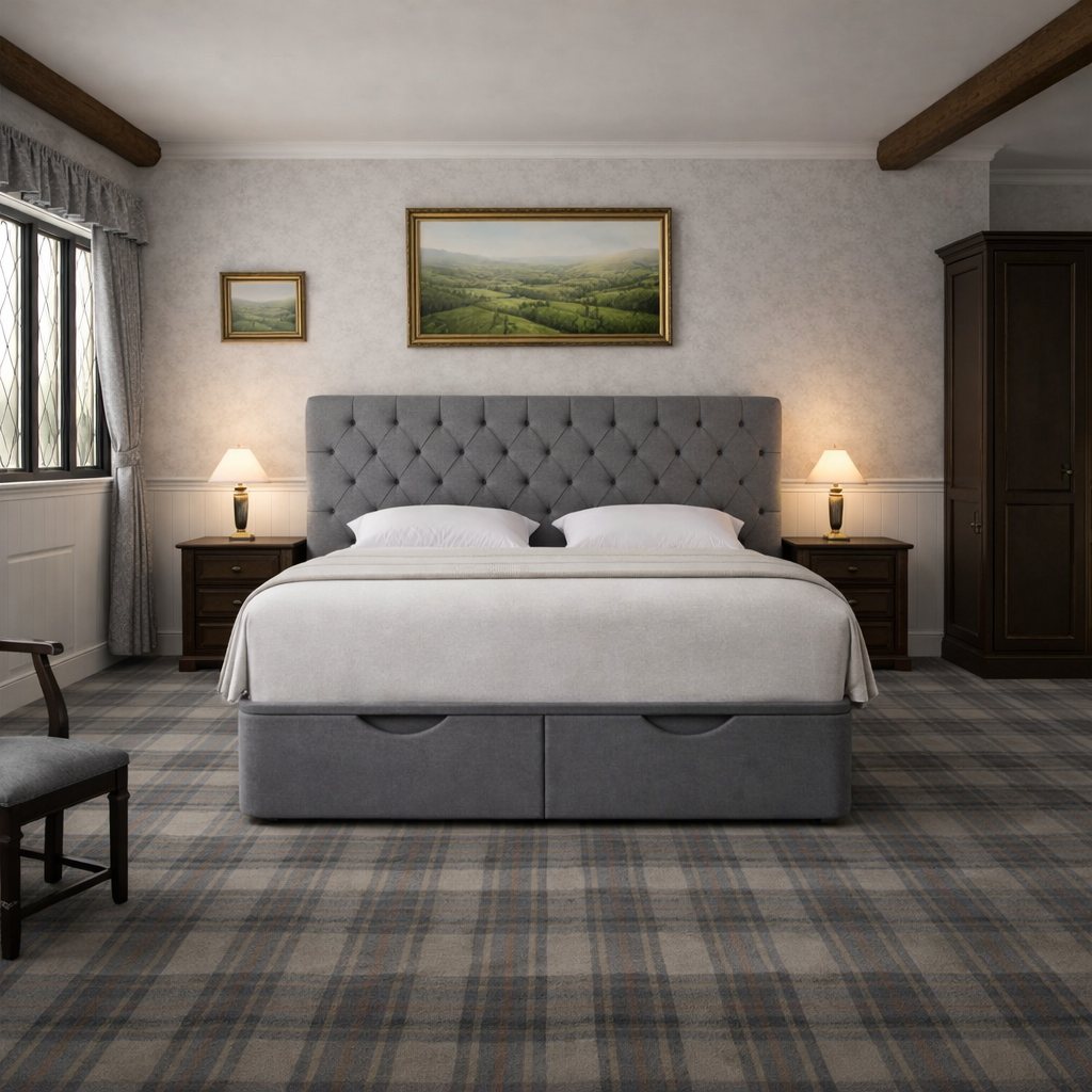 Grey Chesterfield Divan Ottoman Bed
