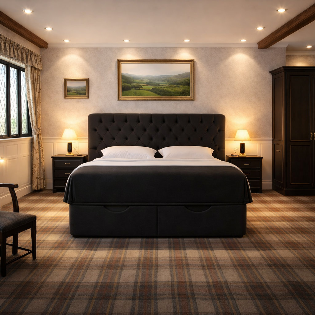 Black Chesterfield Divan Ottoman Bed
