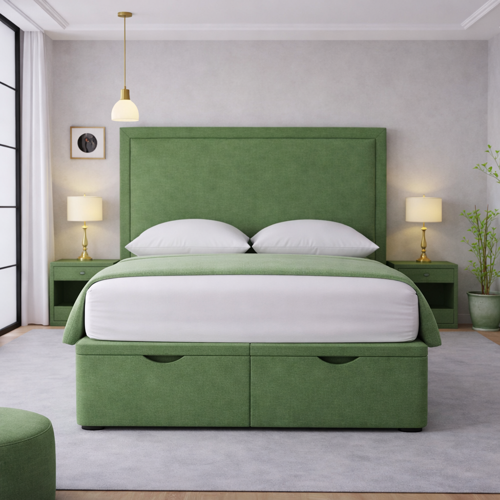 Classic Green Sofia Divan Ottoman Bed
