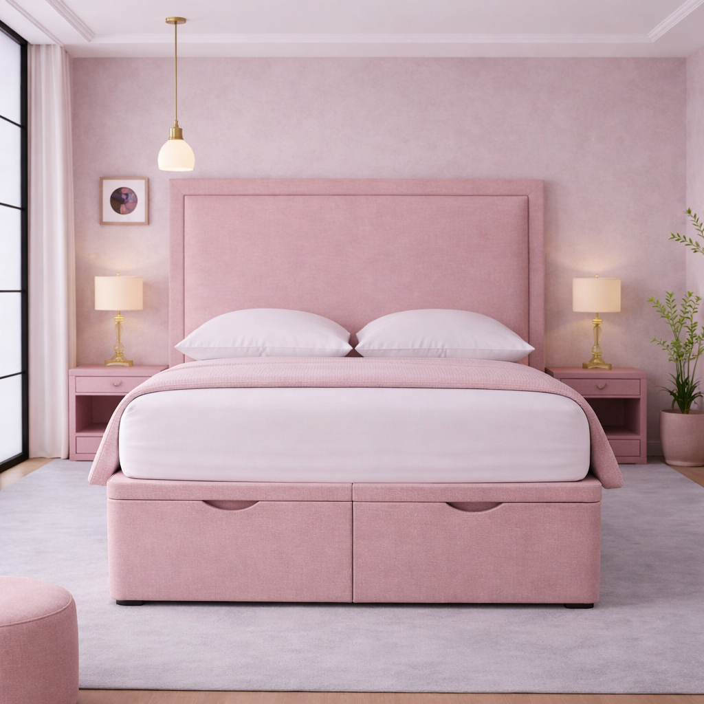 Pink Sofia Divan Ottoman Bed
