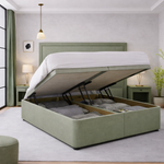 Load image into Gallery viewer, Green Sofia Divan Ottoman Bed

