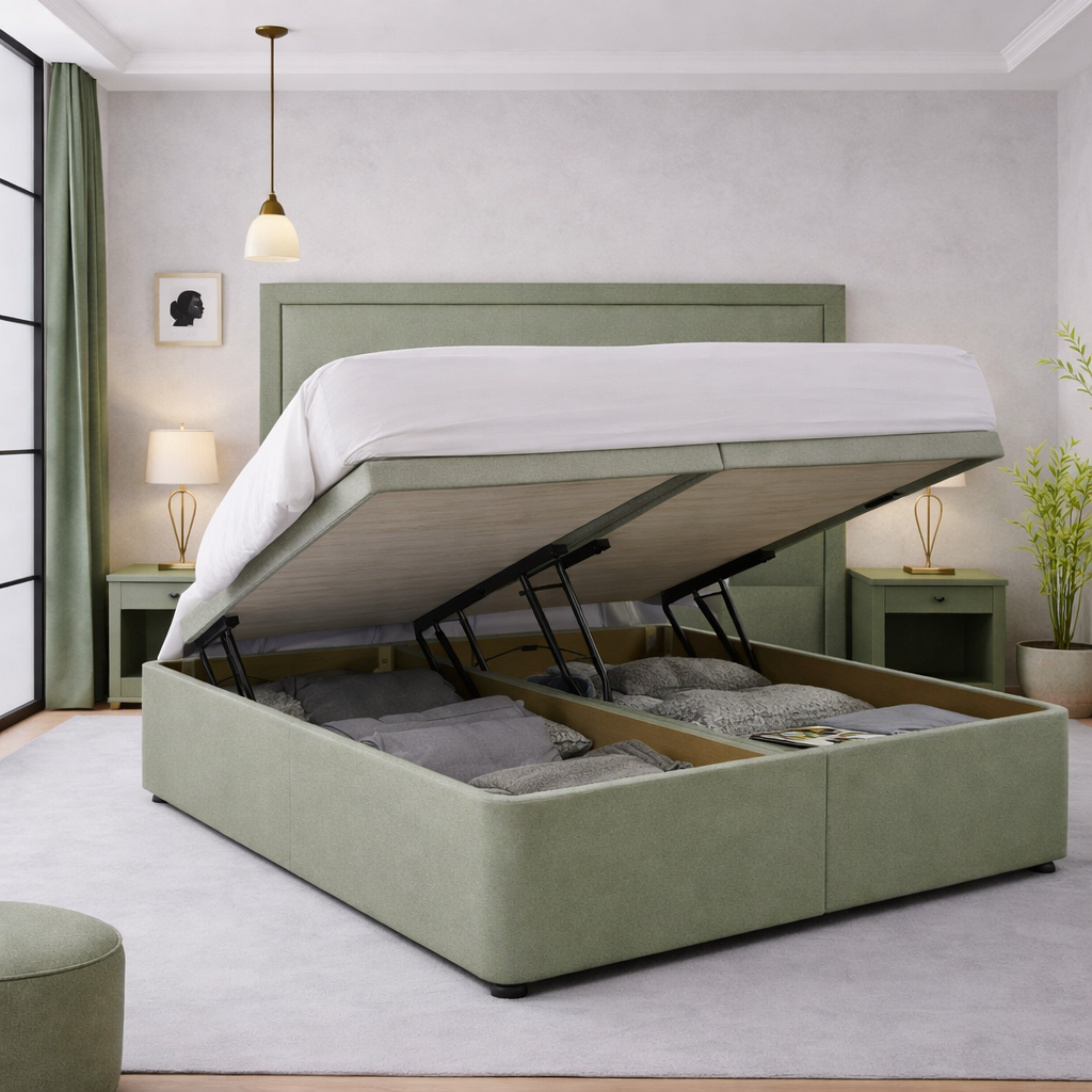 Green Sofia Divan Ottoman Bed
