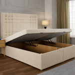 Load image into Gallery viewer, Cream Seville Divan Ottoman Bed
