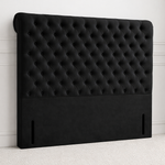 Load image into Gallery viewer, Black tufted Sleigh Headboard
