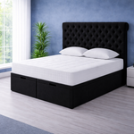 Load image into Gallery viewer, Black Sleigh Divan Ottoman Bed
