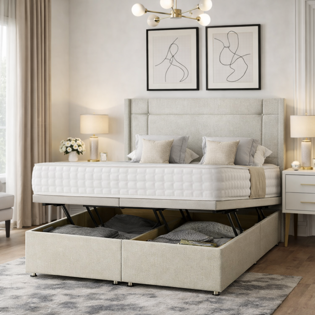 Modern Dingley Winged Divan Ottoman Bed

