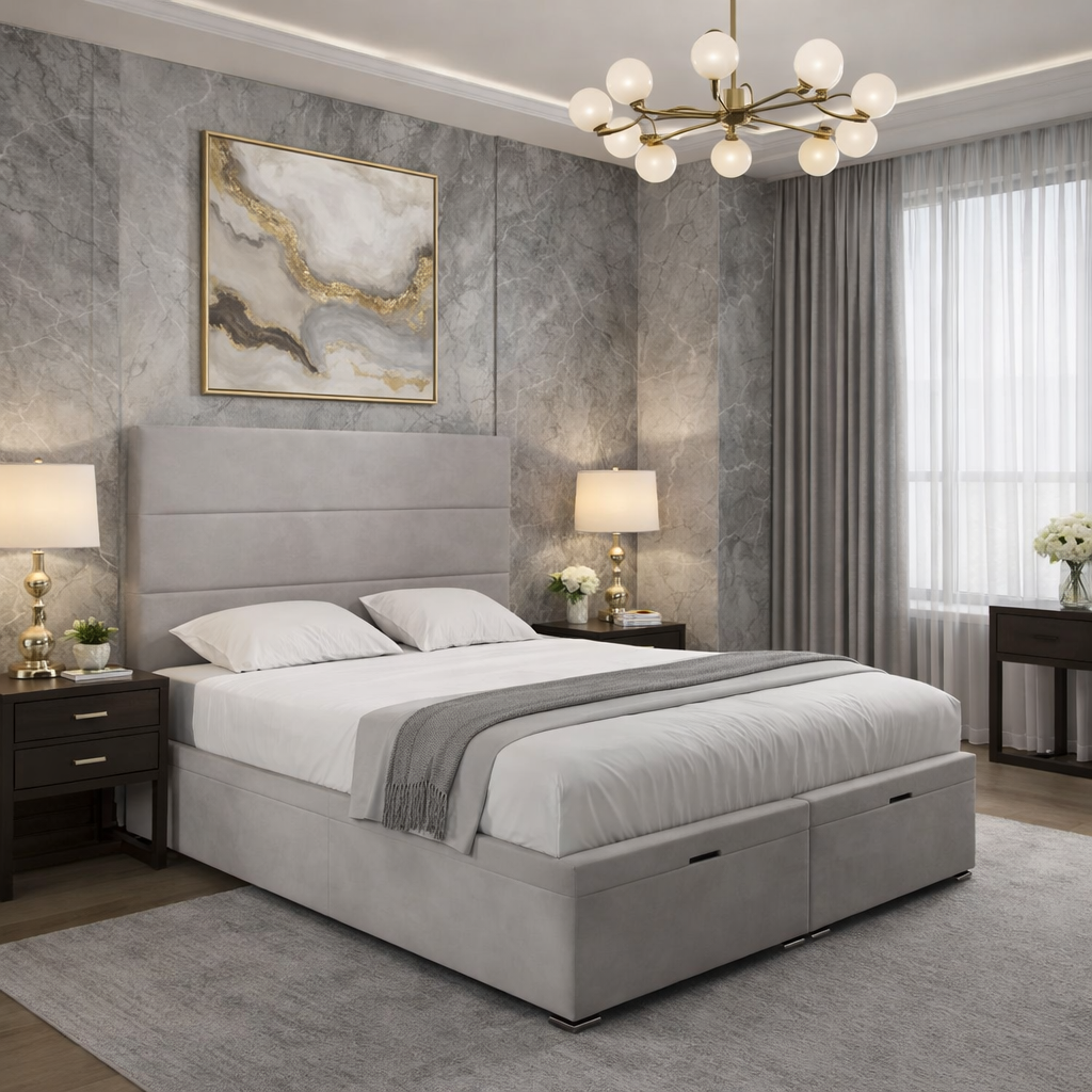 Grey Rio Divan Ottoman Bed
