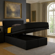Black Lima Divan Ottoman Bed
