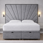 Load image into Gallery viewer, Grey Mercer Divan Ottoman with Contrast Piping
