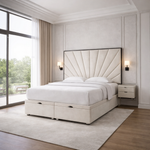 Load image into Gallery viewer, White Mercer Divan Ottoman with Contrast Piping
