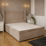 Load image into Gallery viewer, Mink Toronto Winged Divan Ottoman Bed
