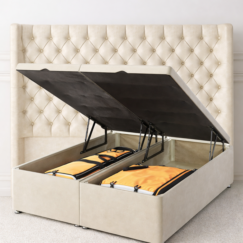 Topaz Winged Divan Ottoman Bed