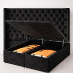 Load image into Gallery viewer, Topaz Winged Divan Ottoman Bed