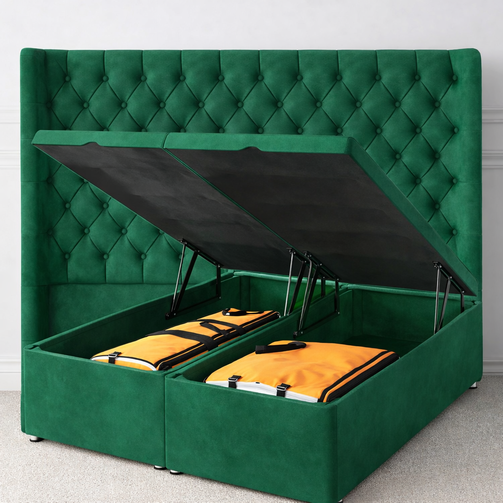 Topaz Winged Divan Ottoman Bed