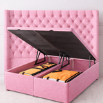 Load image into Gallery viewer, Topaz Winged Divan Ottoman Bed