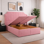 Load image into Gallery viewer, Art Deco Winged Divan Ottoman Bed