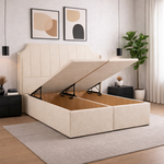 Load image into Gallery viewer, Art Deco Winged Divan Ottoman Bed