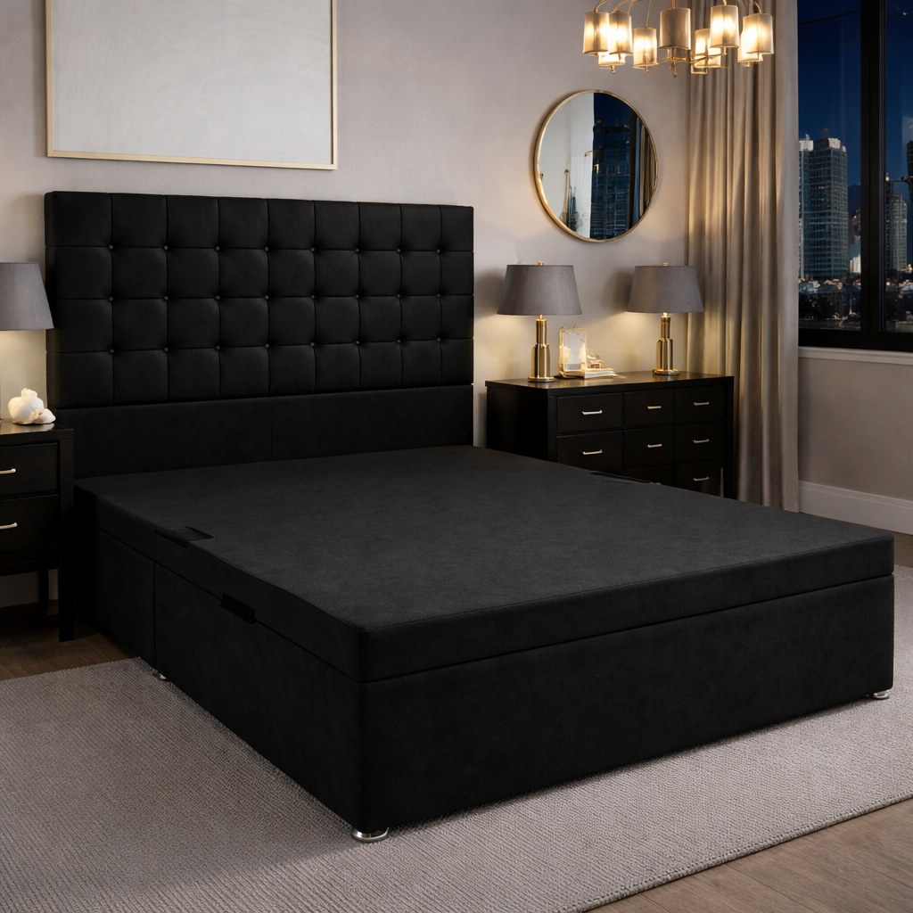 Small Cube Divan Ottoman Bed