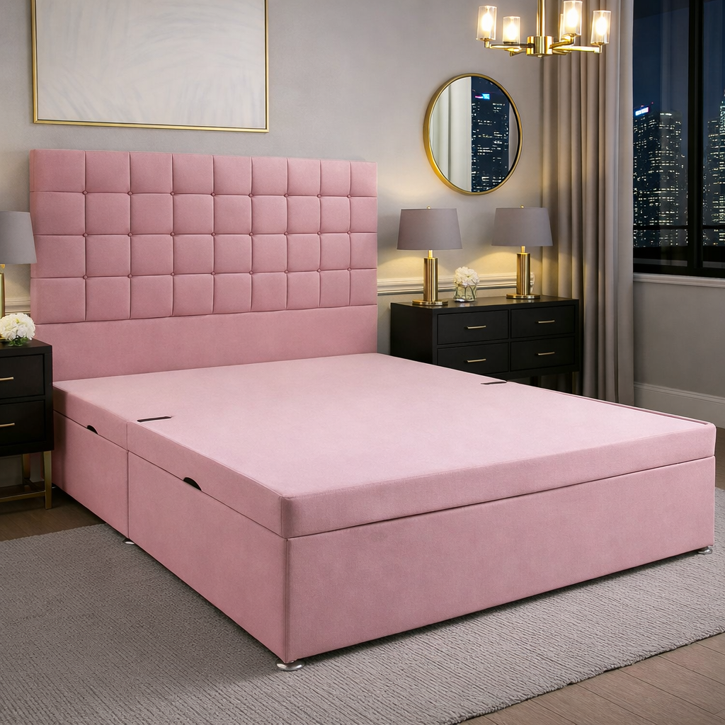 Small Cube Divan Ottoman Bed