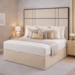 Load image into Gallery viewer, Alice headboard with Contrast Border Divan Bed