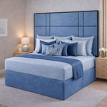 Load image into Gallery viewer, Alice headboard with Contrast Border Divan Bed