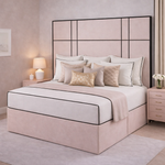 Load image into Gallery viewer, Alice headboard with Contrast Border Divan Bed