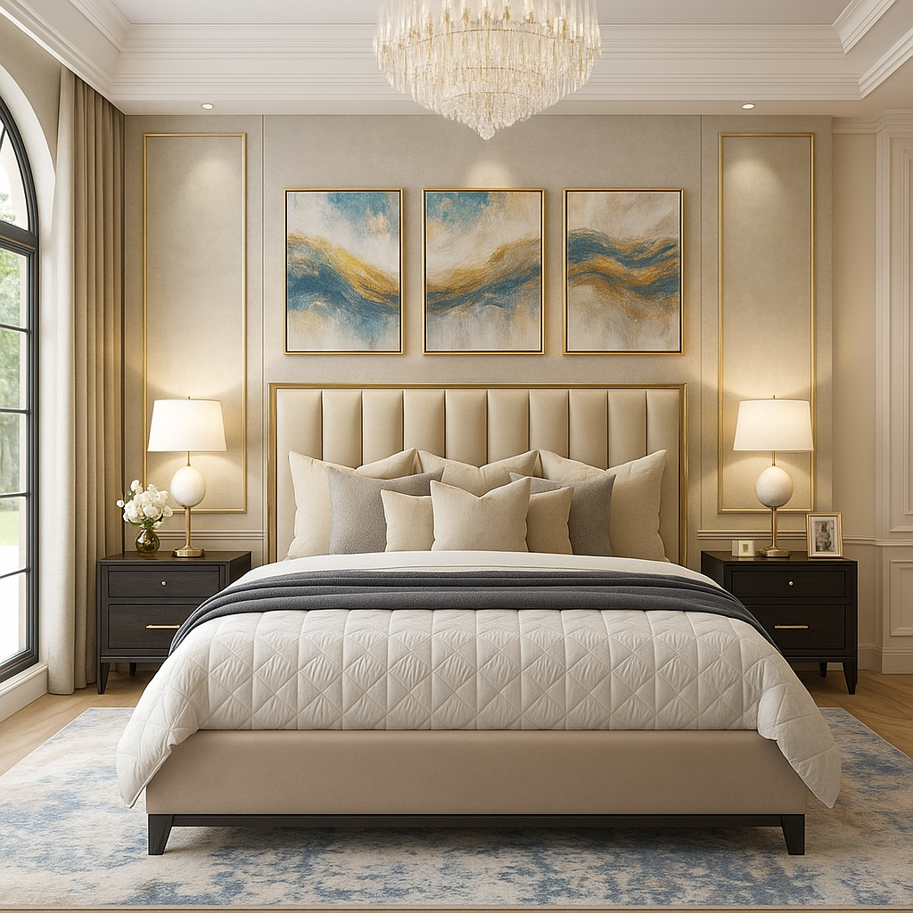 Alysia gold strip bed