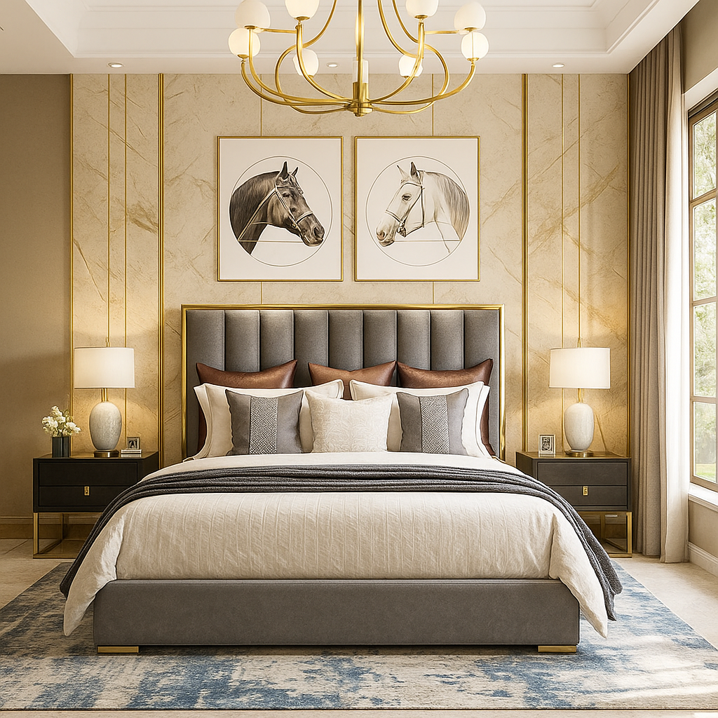 Alysia gold strip bed