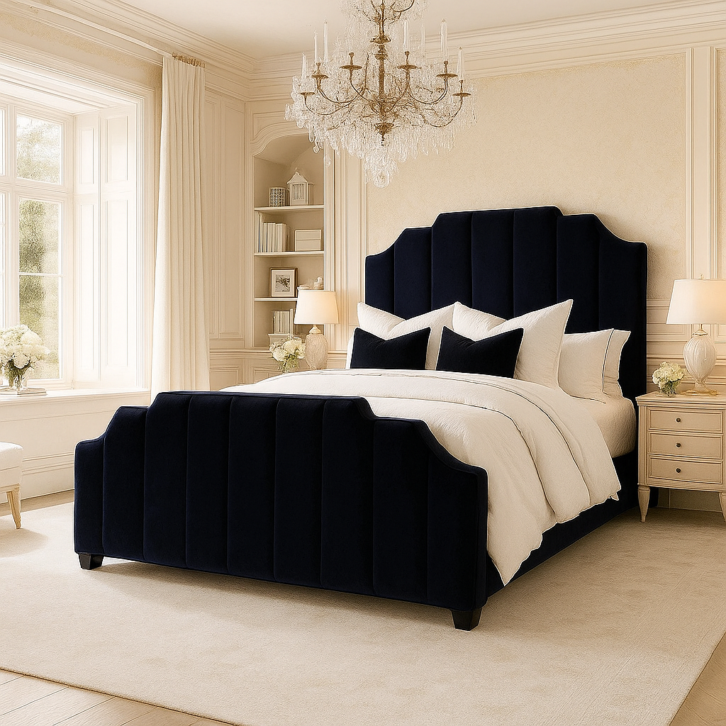 Classic Black Art Decor Bed
