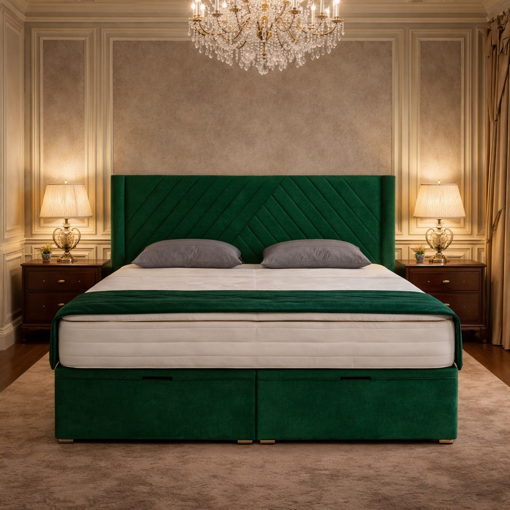 Belfast Winged Divan Ottoman Bed