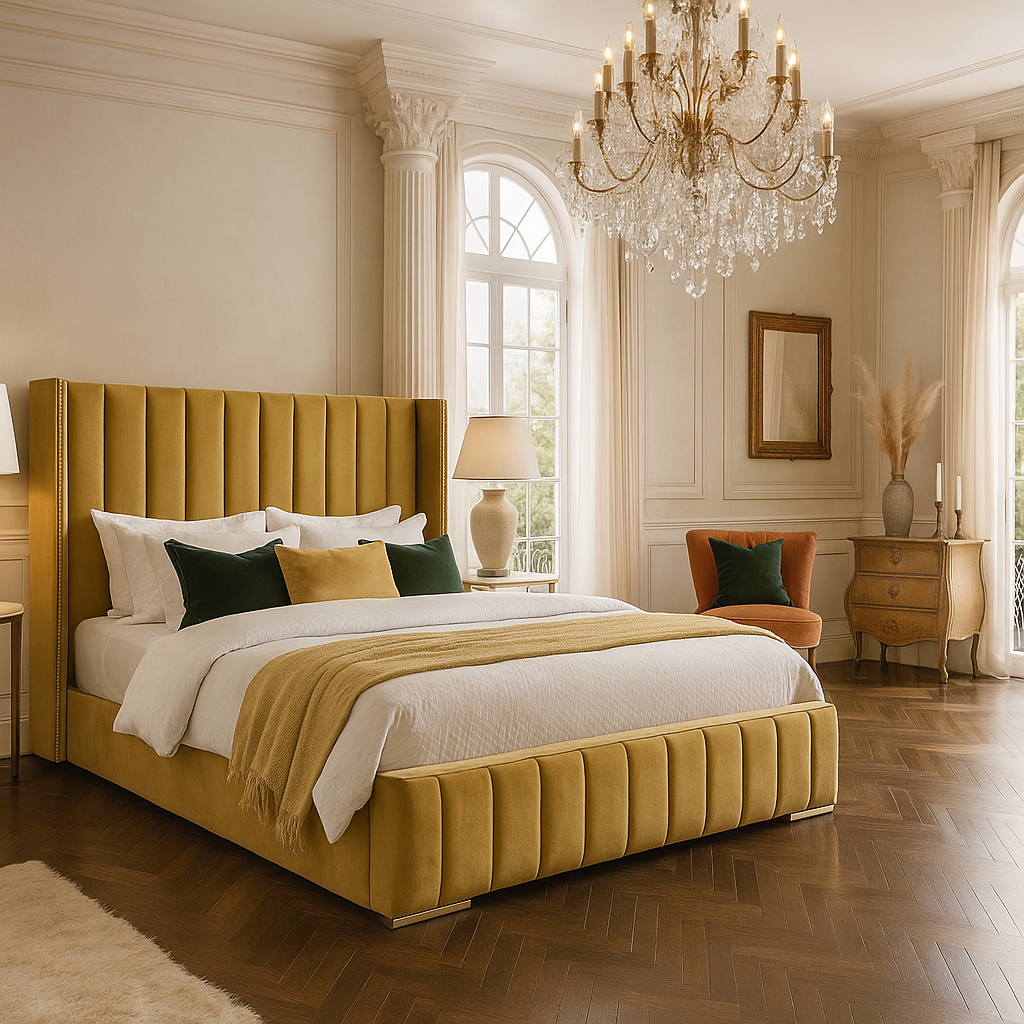 Modern California beaded Bed
