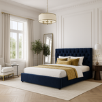 Load image into Gallery viewer, Classic Bue Chesterfield Bed