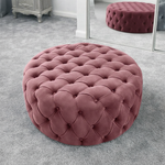 Load image into Gallery viewer, Circular Chesterfield Footstool