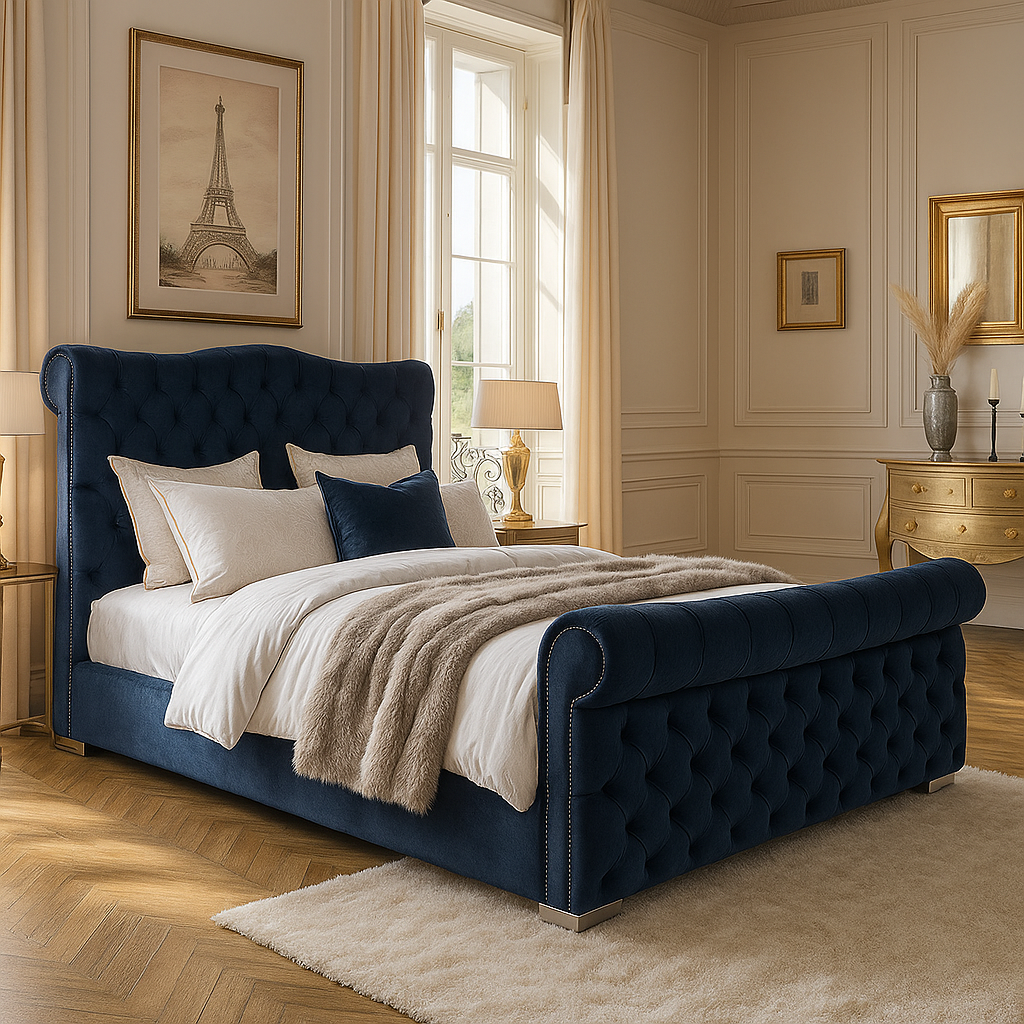 Colorado Sleigh upholstered Bed