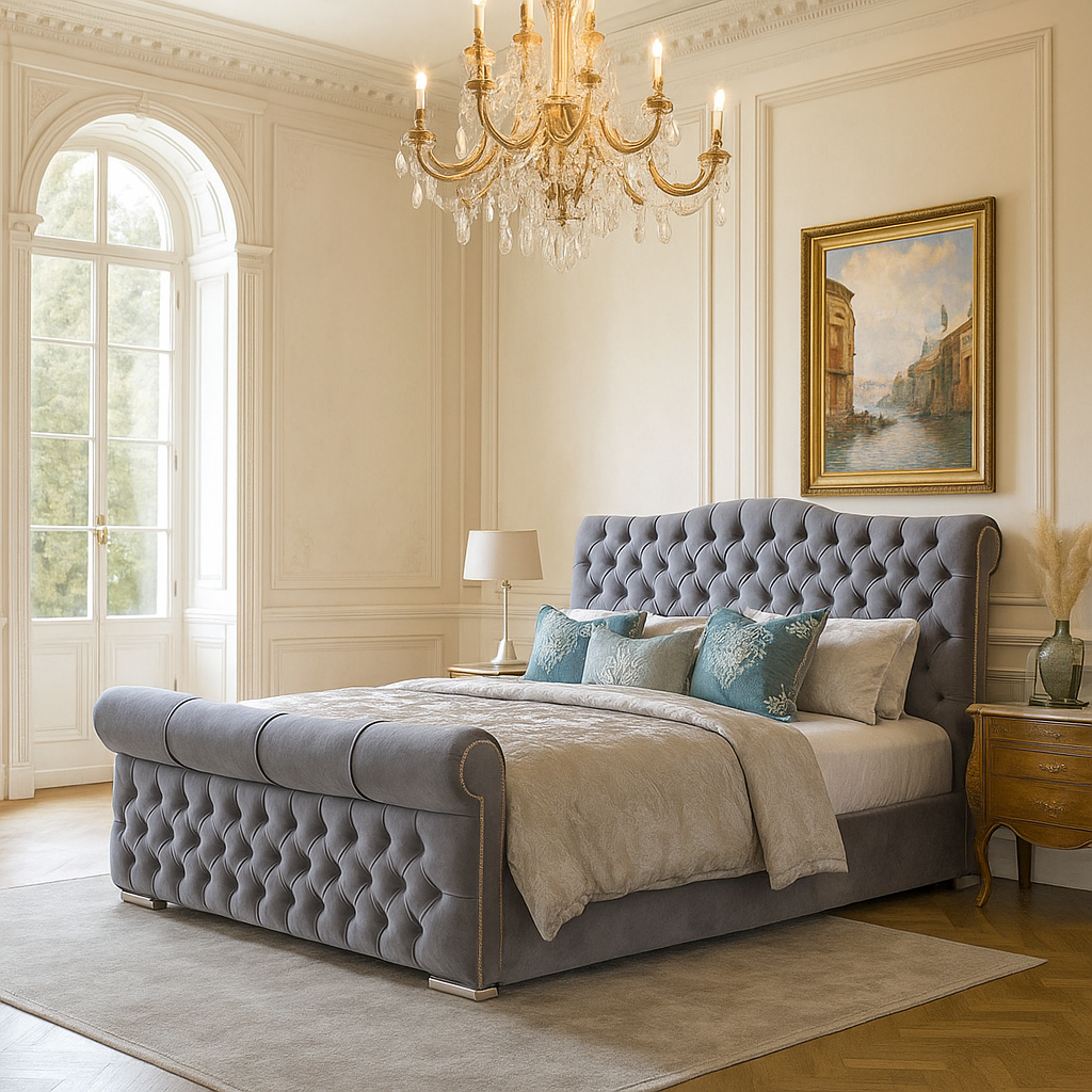 Colorado Sleigh upholstered Bed