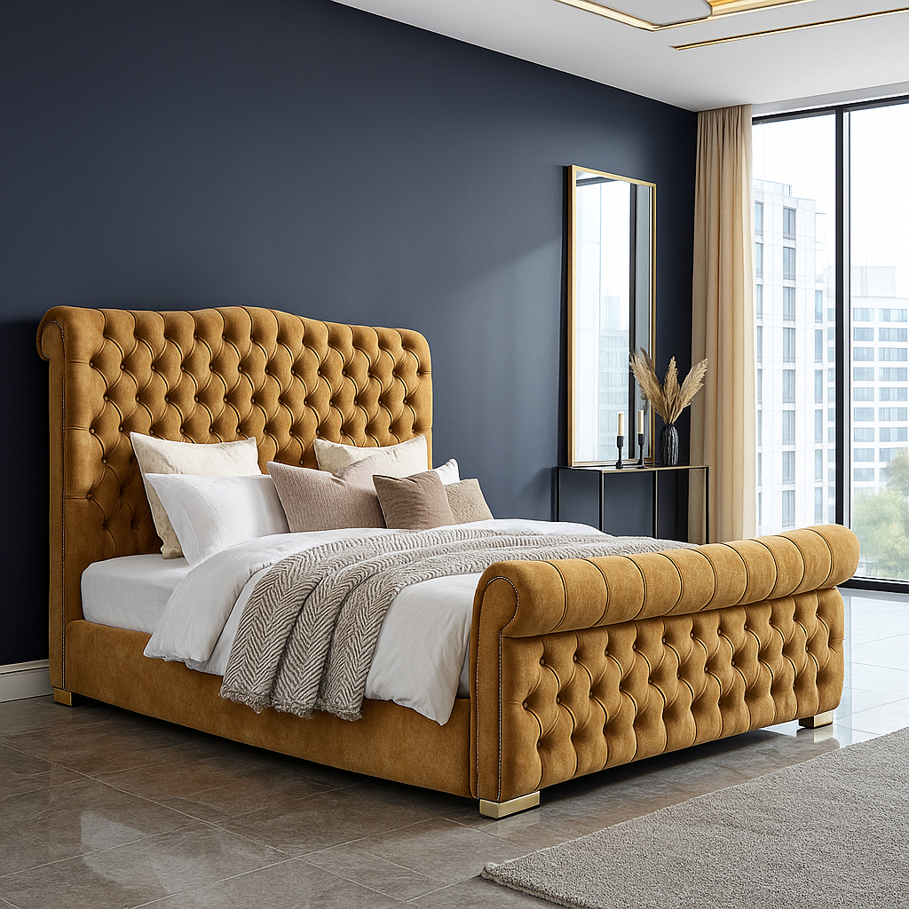 Colorado Sleigh upholstered Bed