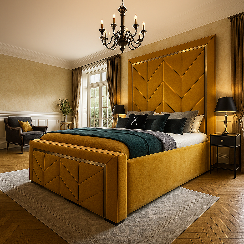 Gold Strip Tower Bed