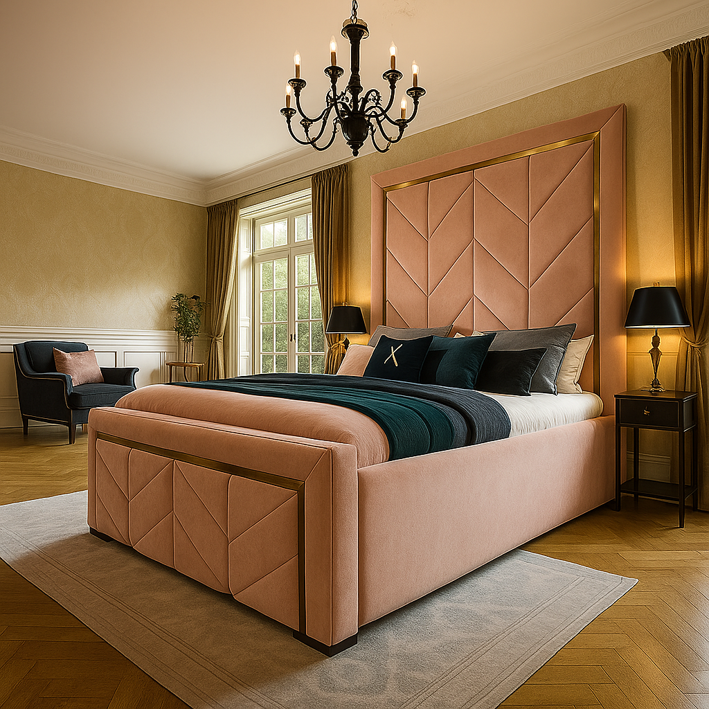 Gold Strip Tower Bed