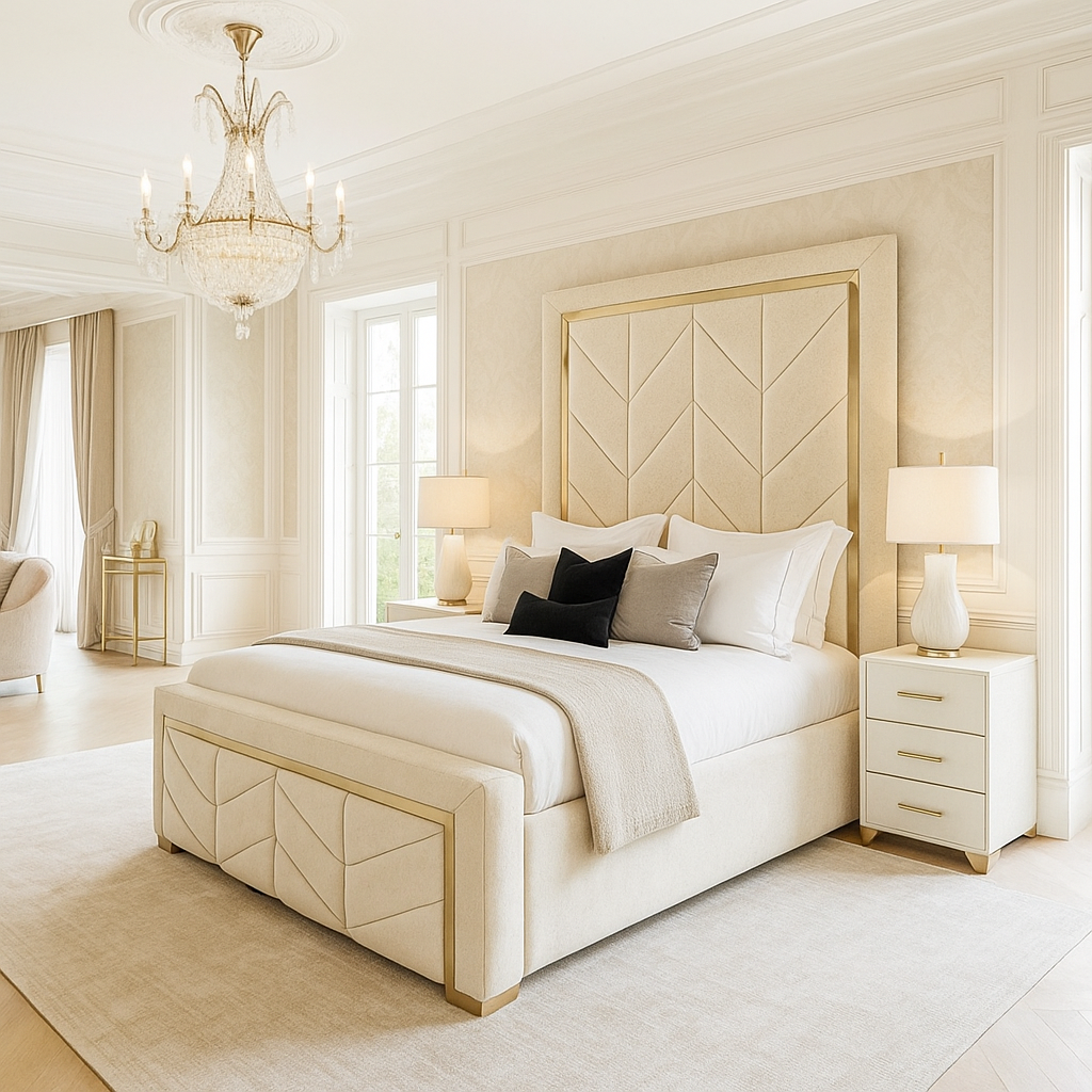 Gold Strip Tower Bed