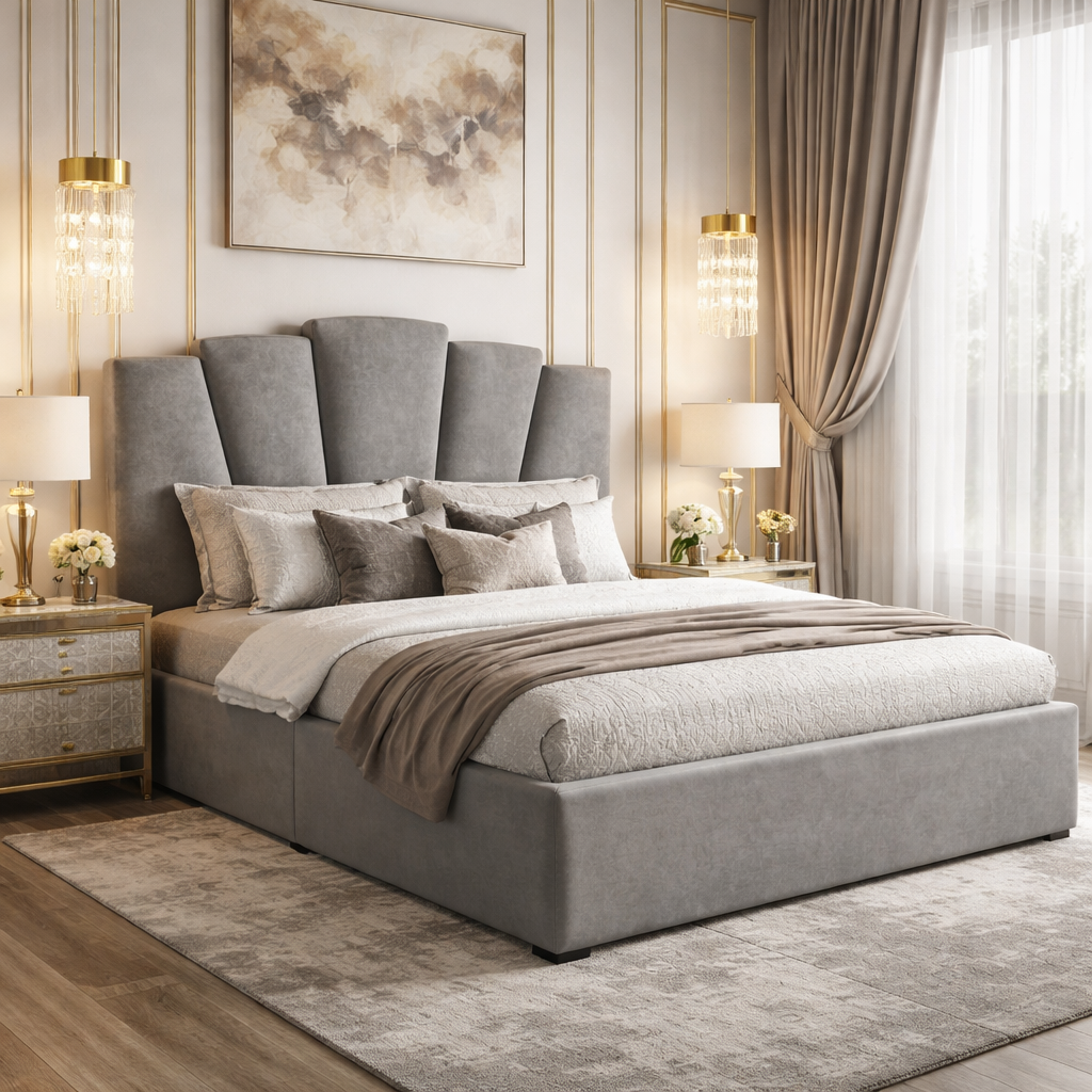Grey John Art Deco modern divan bed