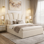 Load image into Gallery viewer, Off White John divan bed with Art Deco design