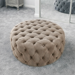 Load image into Gallery viewer, Circular Chesterfield Footstool