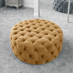 Load image into Gallery viewer, Circular Chesterfield Footstool