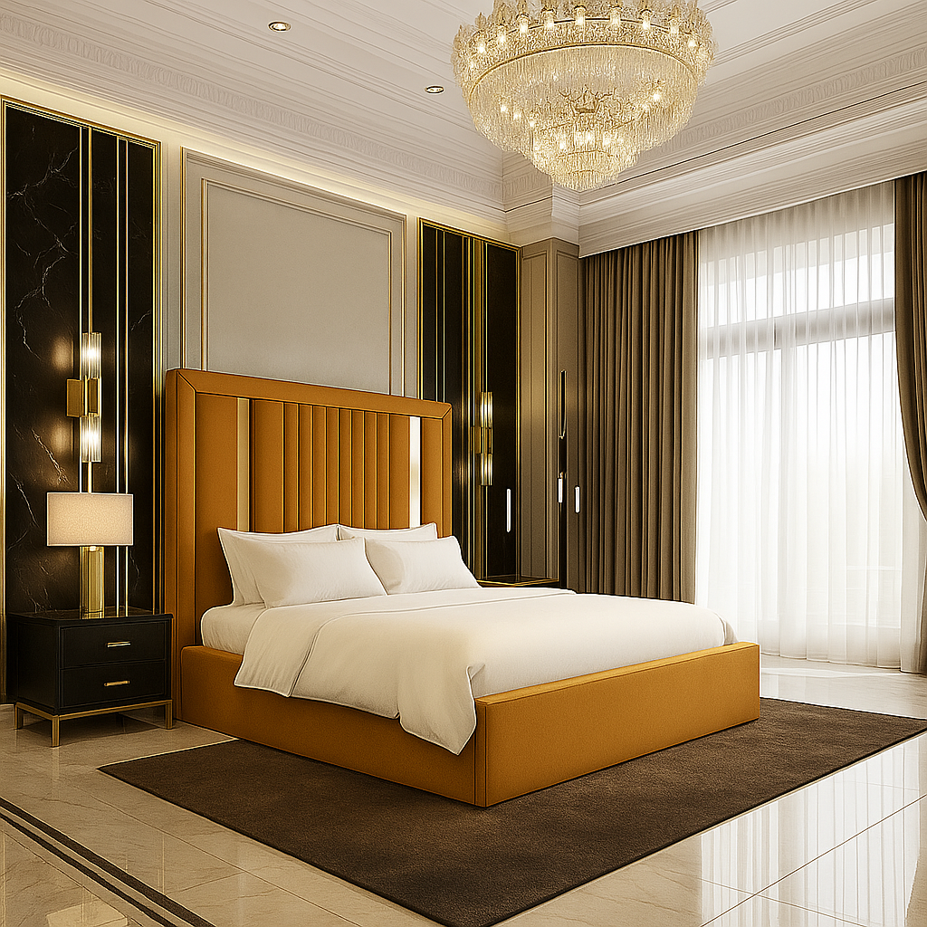 New Gold Strip Bed