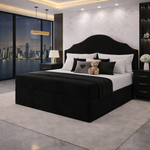 Load image into Gallery viewer, Black Paisley comfortable divan bed