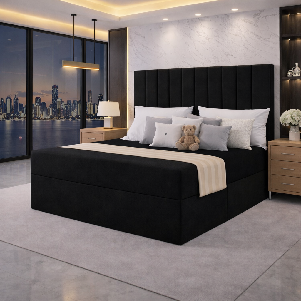 Black Sapphire comfortable divan bed