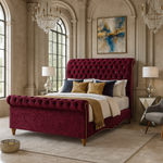 Load image into Gallery viewer, Modern Sleigh Bed
