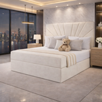 Load image into Gallery viewer, Off White Sunrise luxury divan bed
