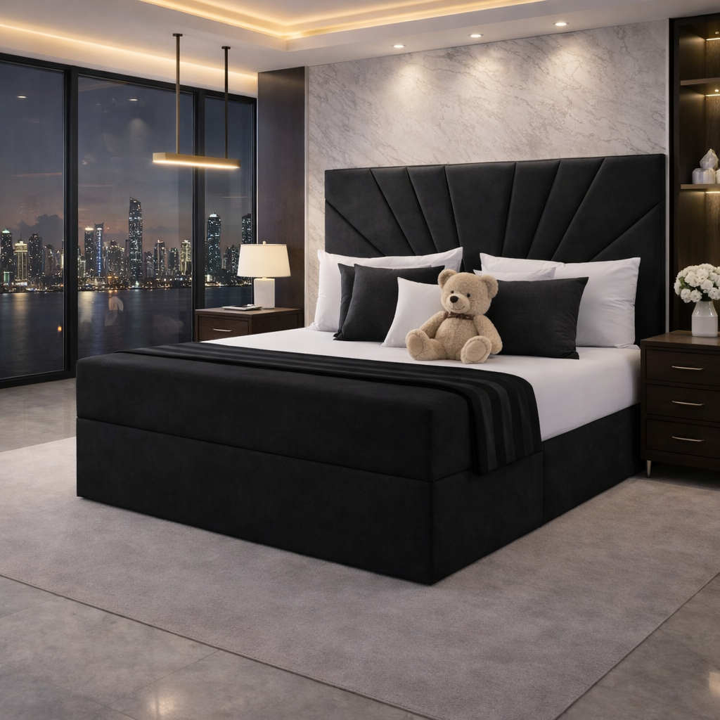 Black Sunrise stylish divan bed