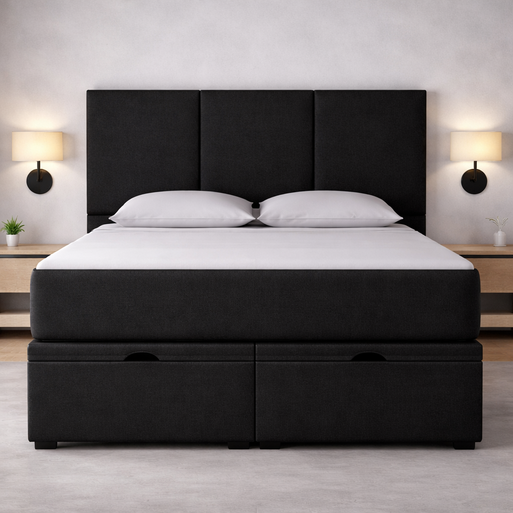 Three Panel Divan Ottoman Bed